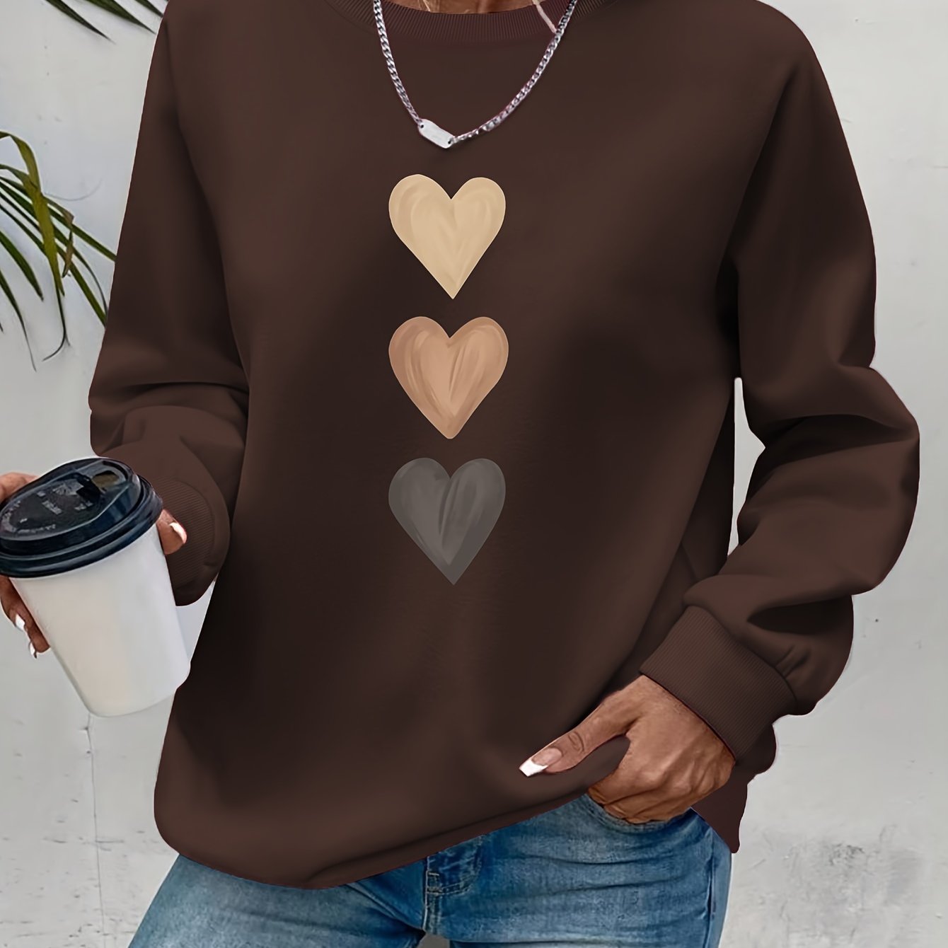 Belviera - Soft Sweater with Heart Pattern