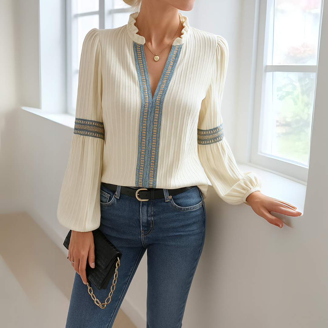 Mirabel™ -  Blouse with V-Neck