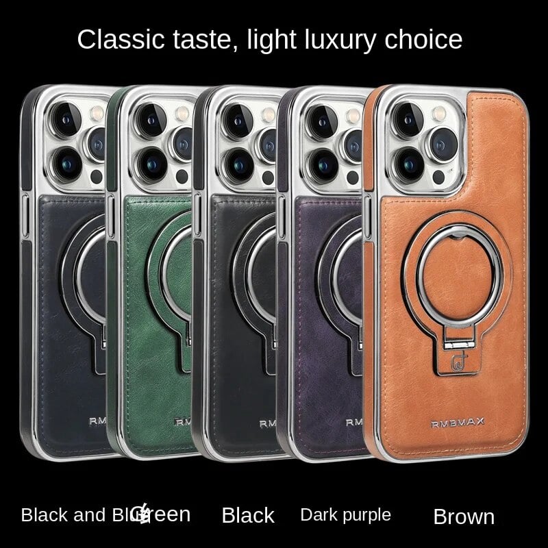 Jalira - Luxurious leather iPhone case with invisible stand