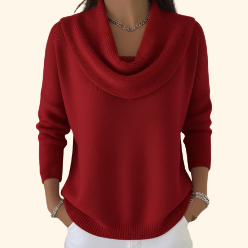 Elarin - Draped Neck Jumper for Women