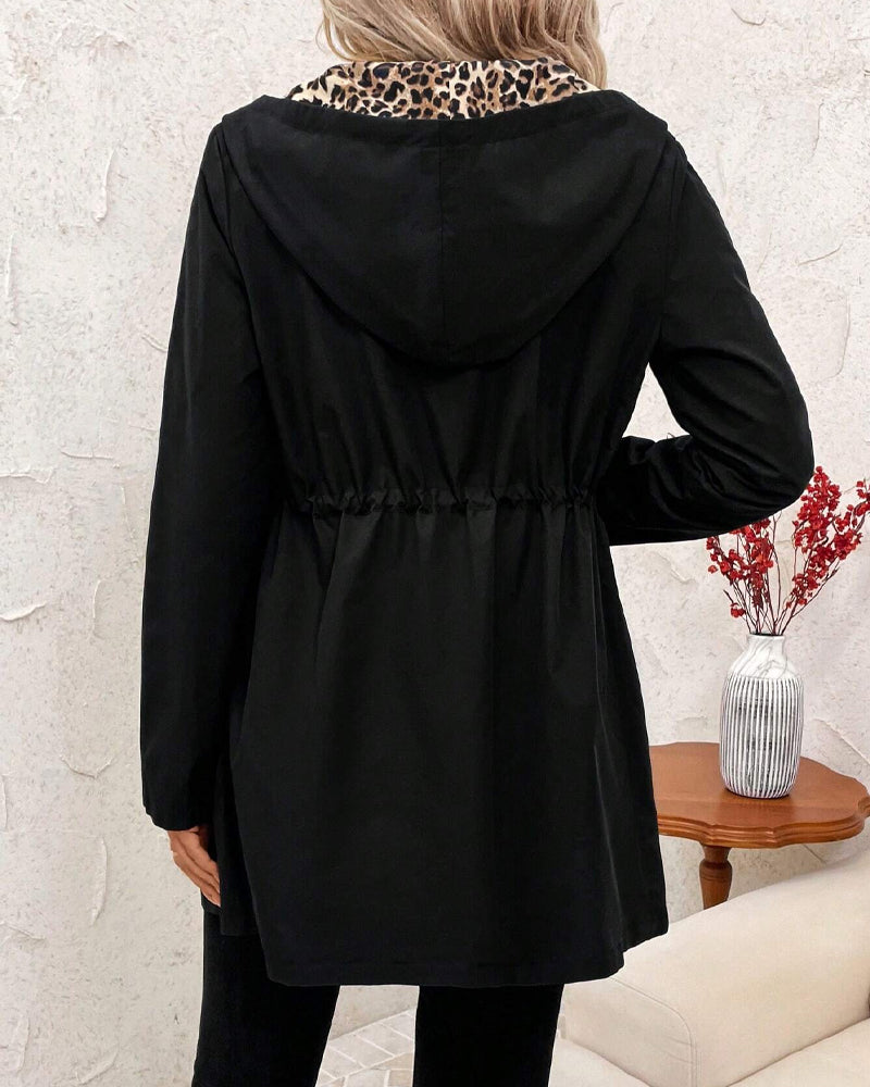 Fioraine - Elegant Leopard Print Coat for Women