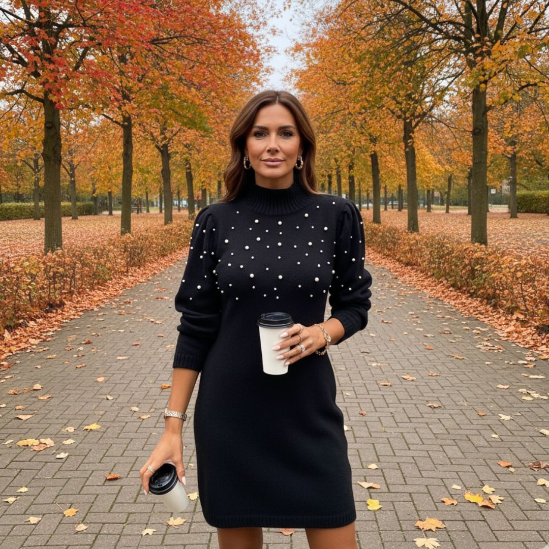 Kavina™ - Warm Dress With Elegant Details