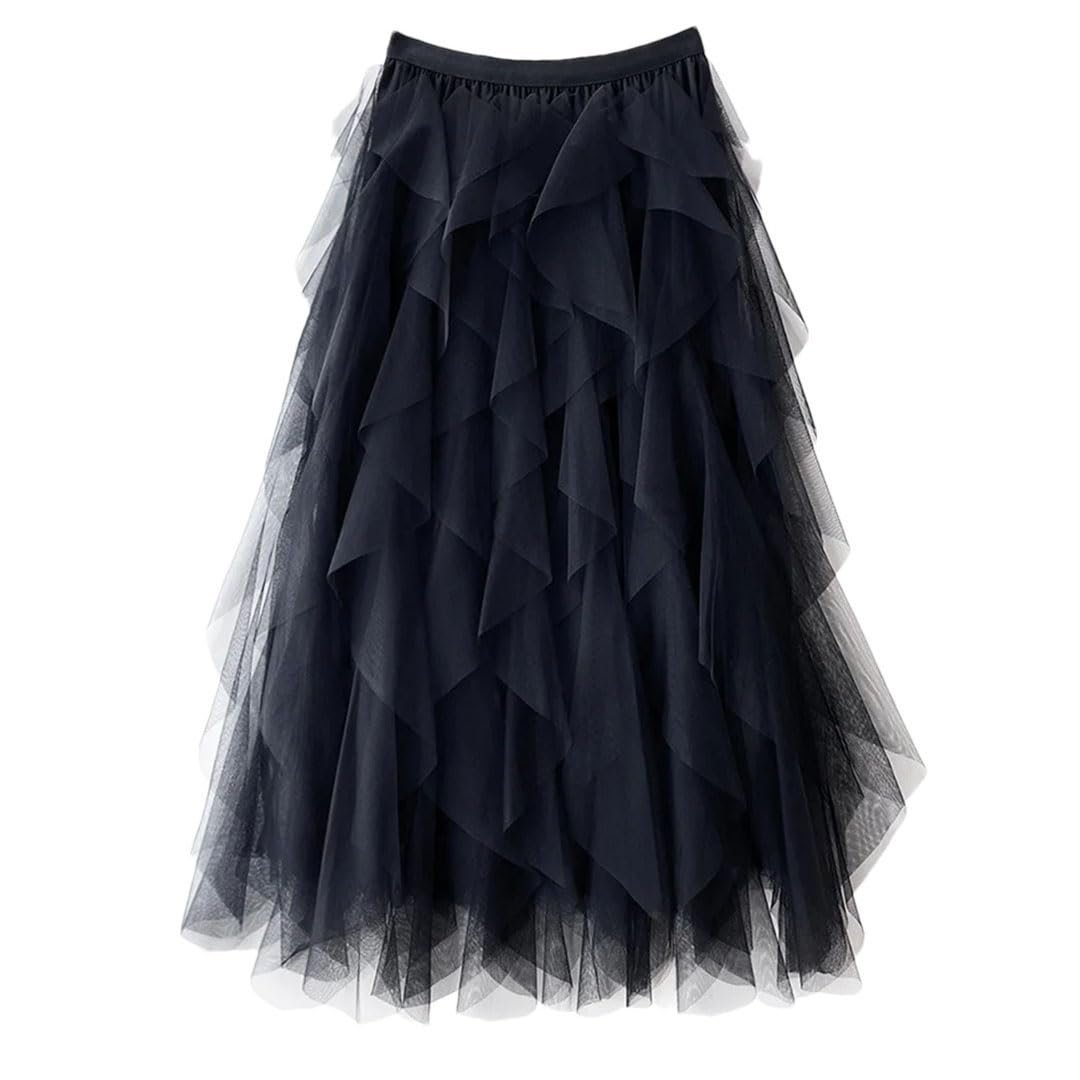 Orlisse - Women's High-Waisted Flared Skirt