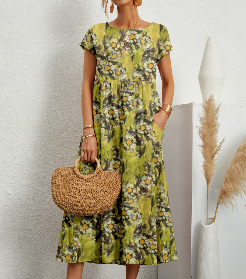 Nona - Elegant Floral Dress with Flattering Design