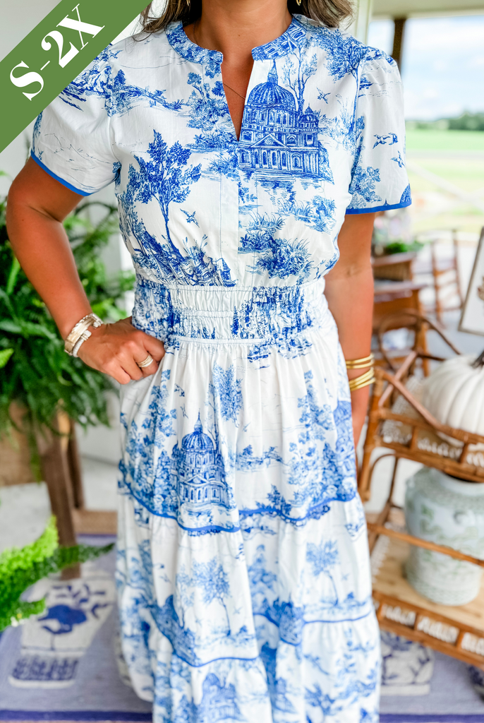 Selindra™ - Klassieke maxi-jurk met canvasprint 