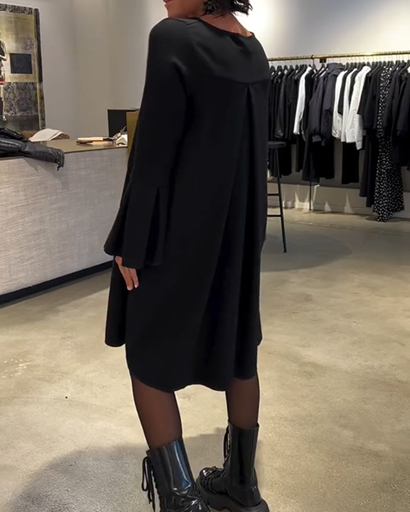 Jovalinne - Casual Flared Sleeve Dress