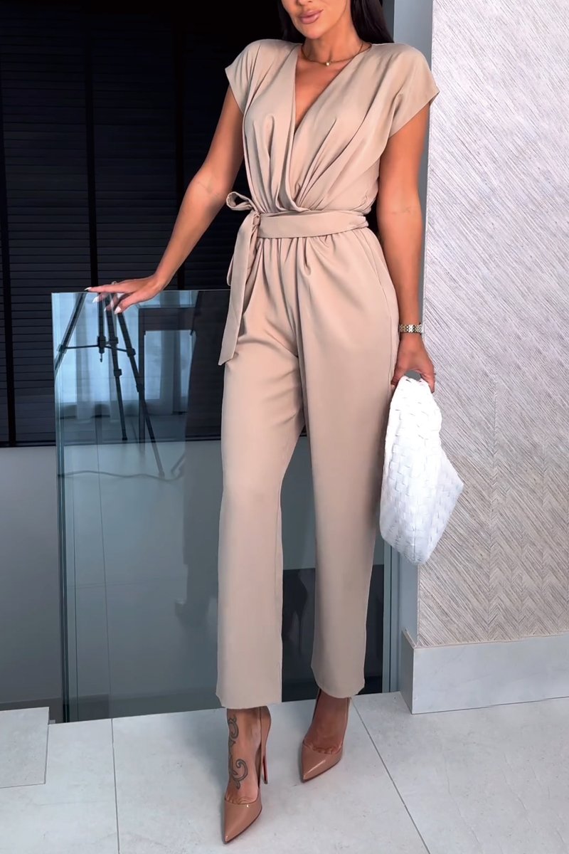 Odalina™ - V-neck short-sleeved jumpsuit