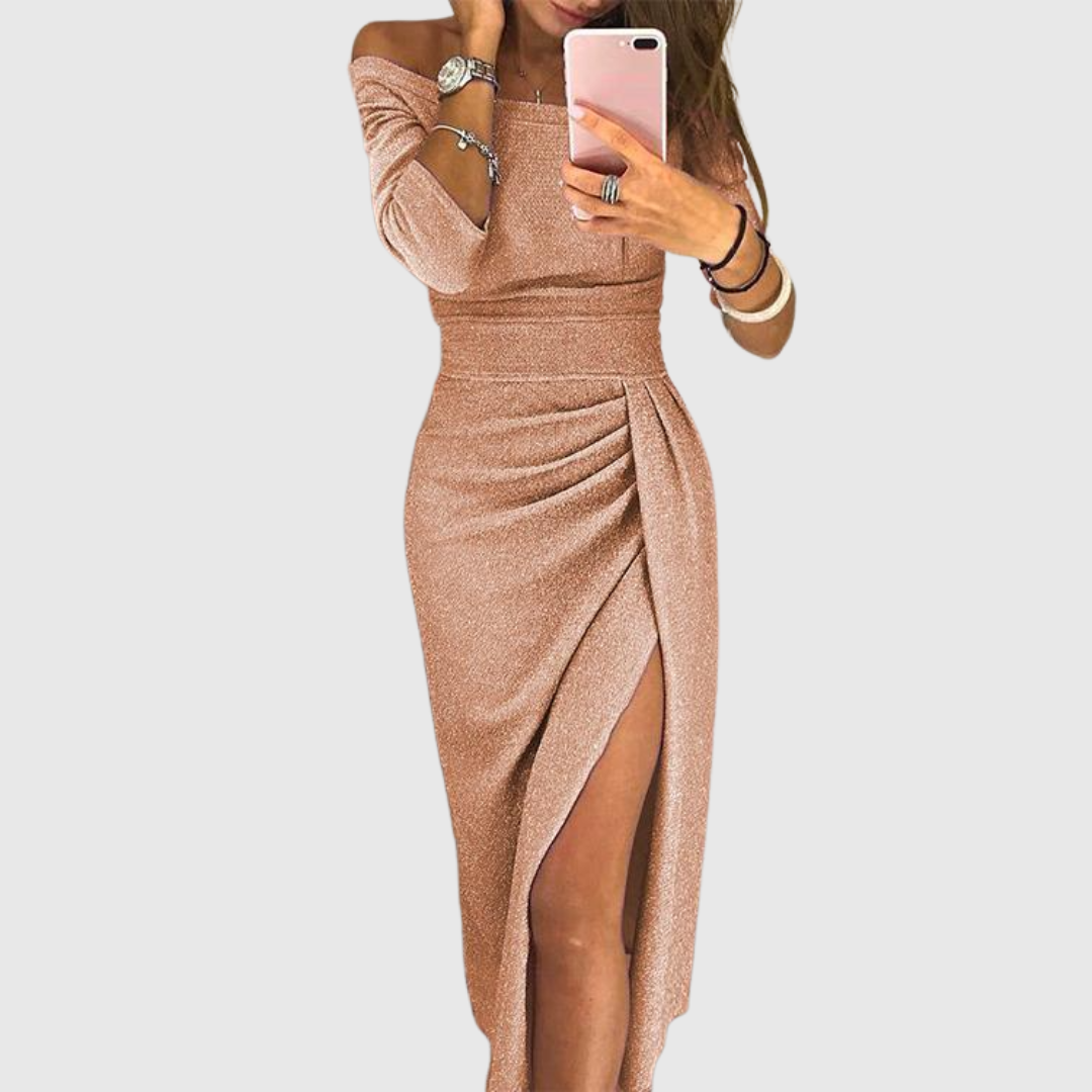 Oravienne - Elegant and Flowing Backless Maxi Dress