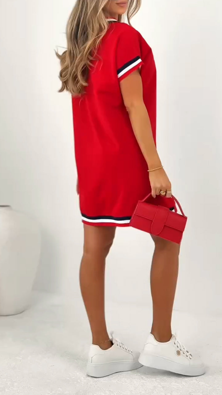 Daelora™ - Contrast Edge Casual Summer Dress
