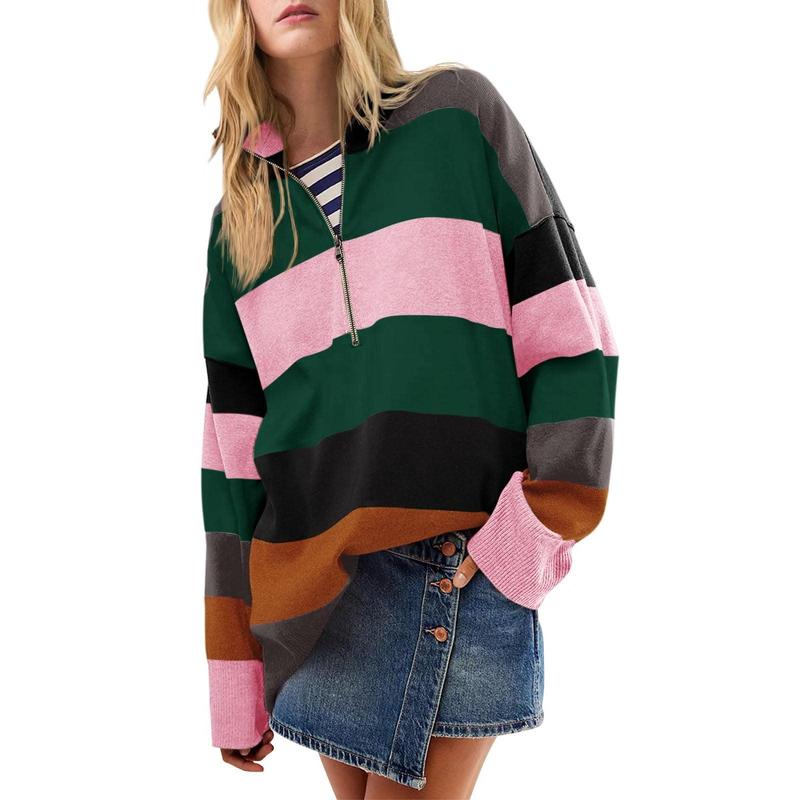 Dorelisse - Oversized Roll Neck Jumper with Half-Zip