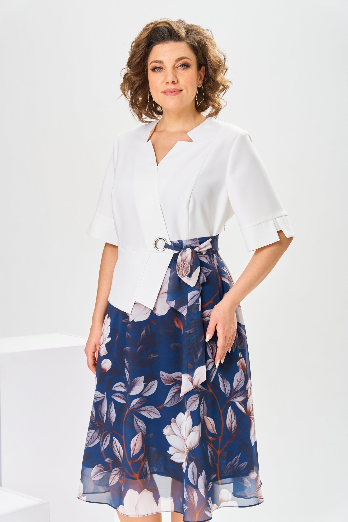 Adelisa™ - High Quality Cotton and Silk Dress for Natural Elegance