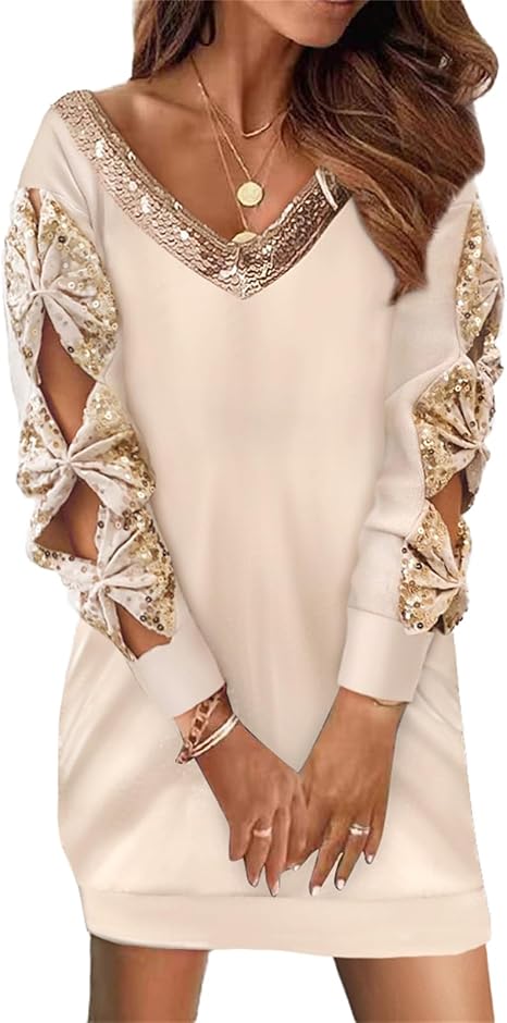 Doravine - Artistic V-Neck Dress – Casual Elegance with a Modern Touch