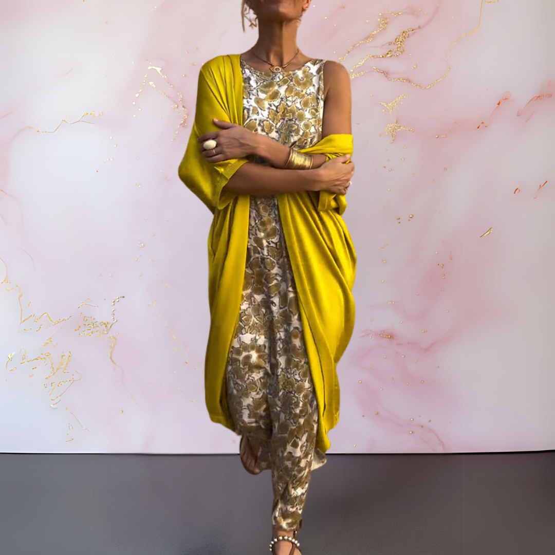 Zephyra™ - Elegant Dress with Vest for a Sophisticated and Comfortable Look