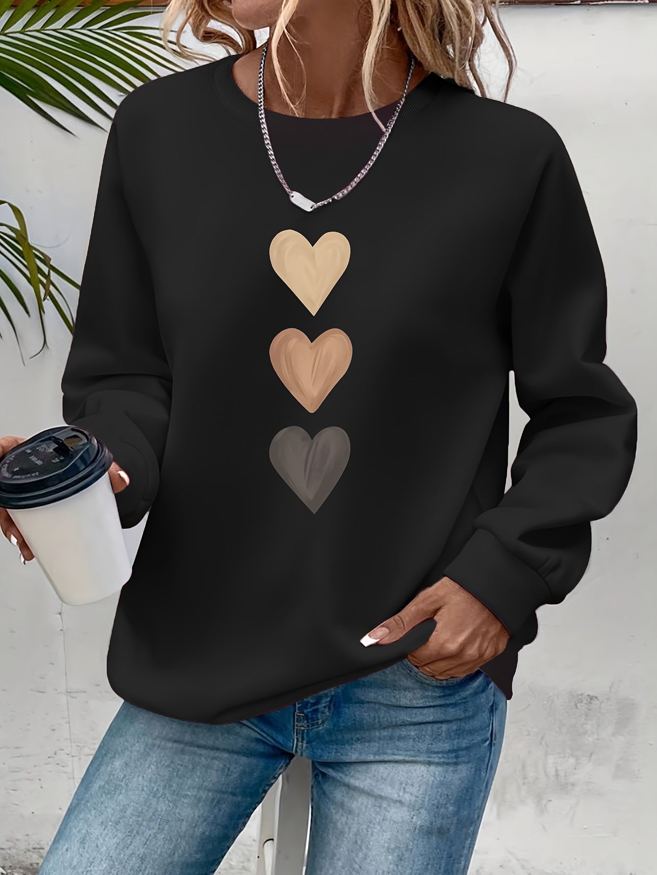 Belviera - Soft Sweater with Heart Pattern