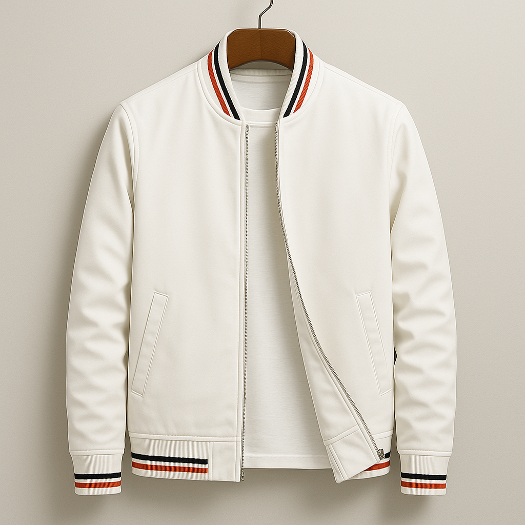 Kevin - Stripe bomber jacket for modern casual style
