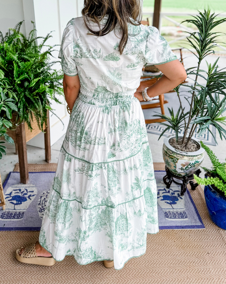 Selindra™ - Klassieke maxi-jurk met canvasprint 