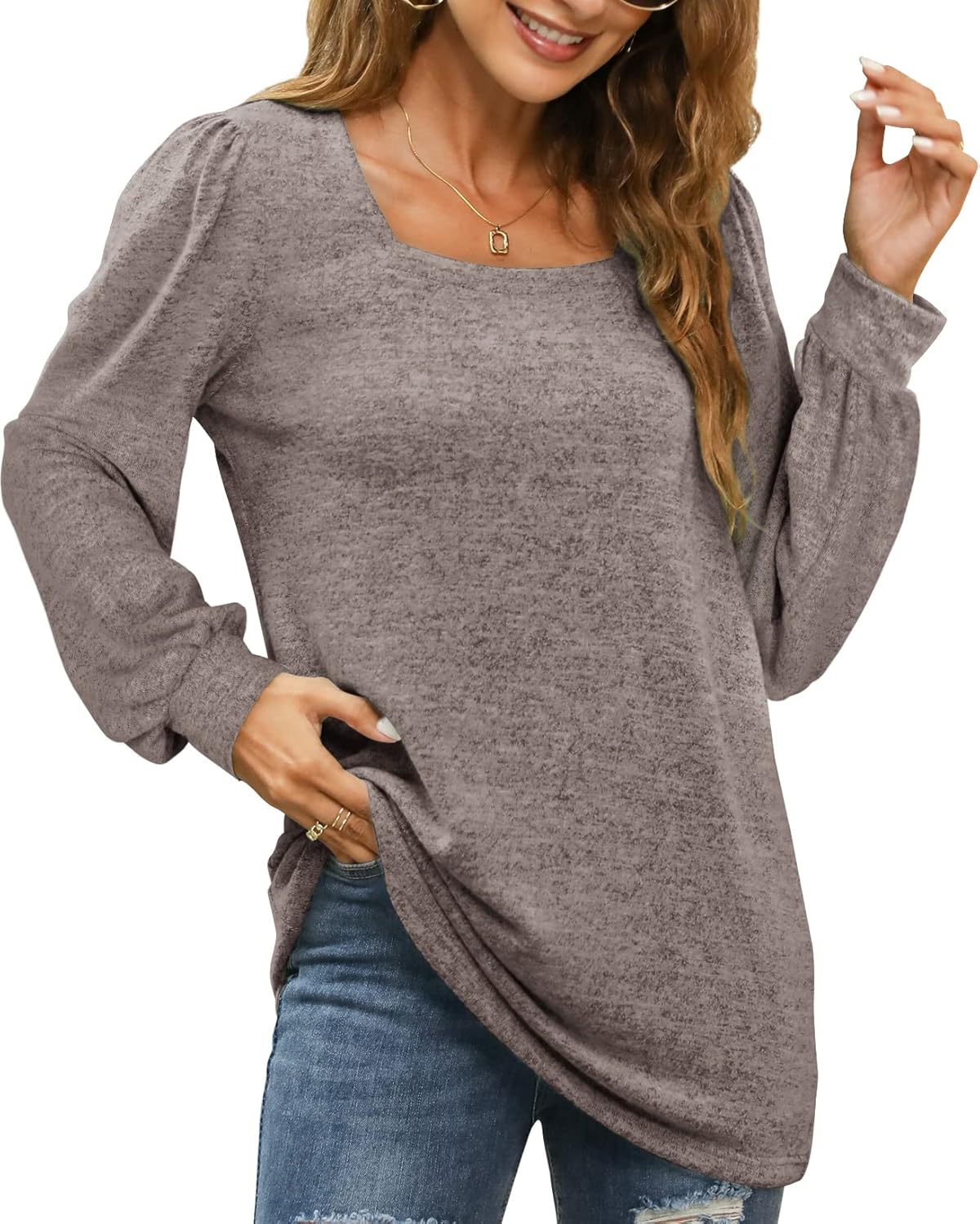 Maëlys - Long Sleeve Casual Top for Women