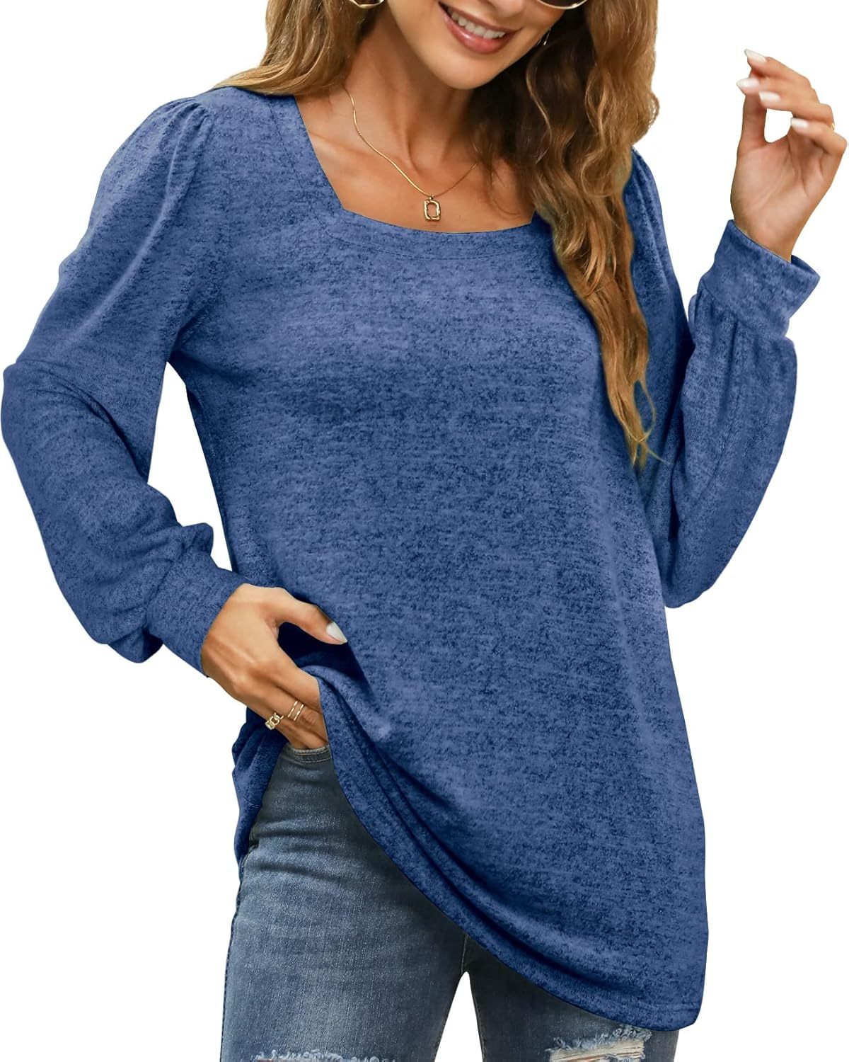 Maëlys - Long Sleeve Casual Top for Women