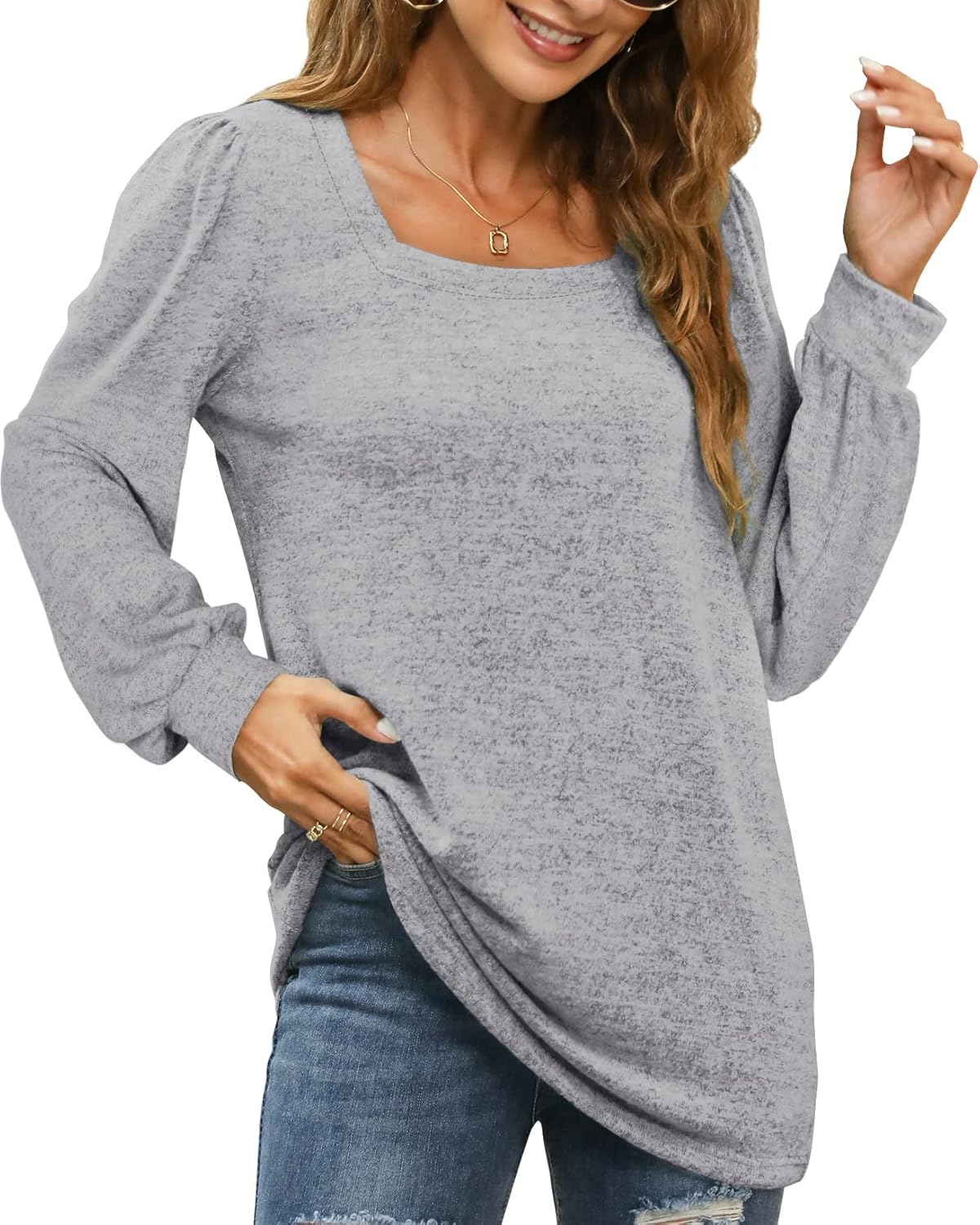 Maëlys - Long Sleeve Casual Top for Women