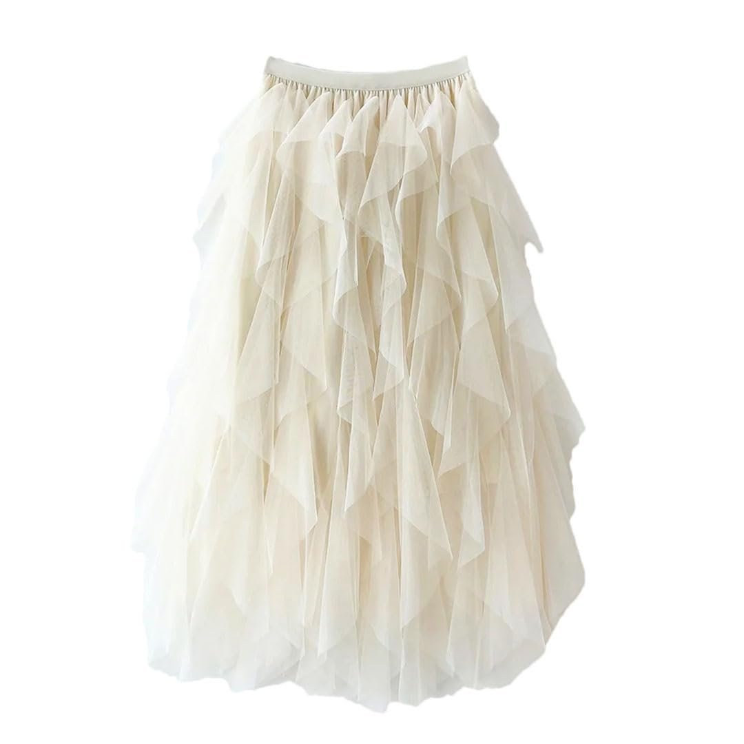 Orlisse - Women's High-Waisted Flared Skirt