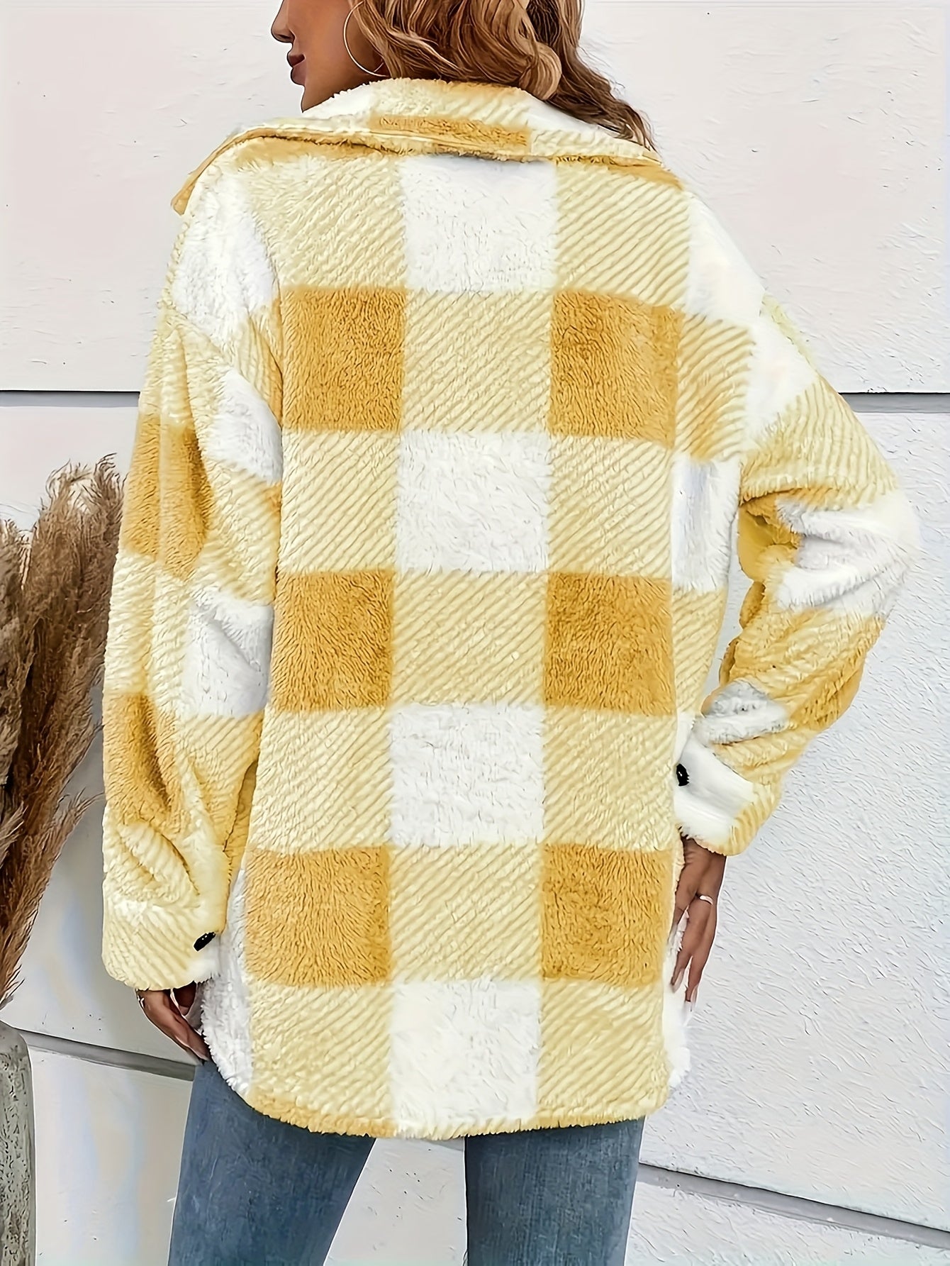 Doreline™ - Winter Plush Jacket with Check Print