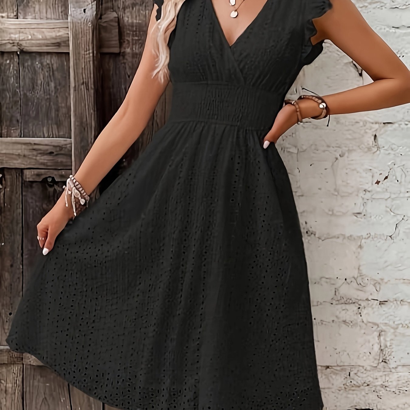 Darianne - Elegant Ruched Waist Wallet Dress for a Print and Summer Look