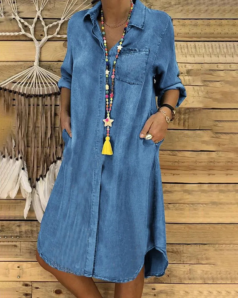 Eleora - Vintage Jean Maxi Dress
