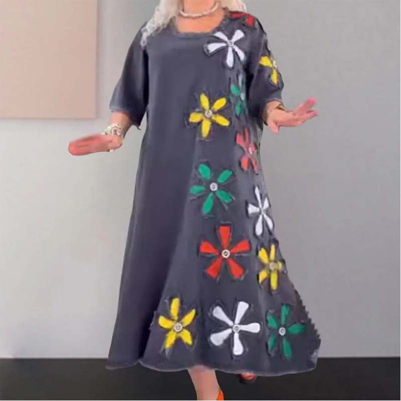 Kalena - Casual dress with round collar