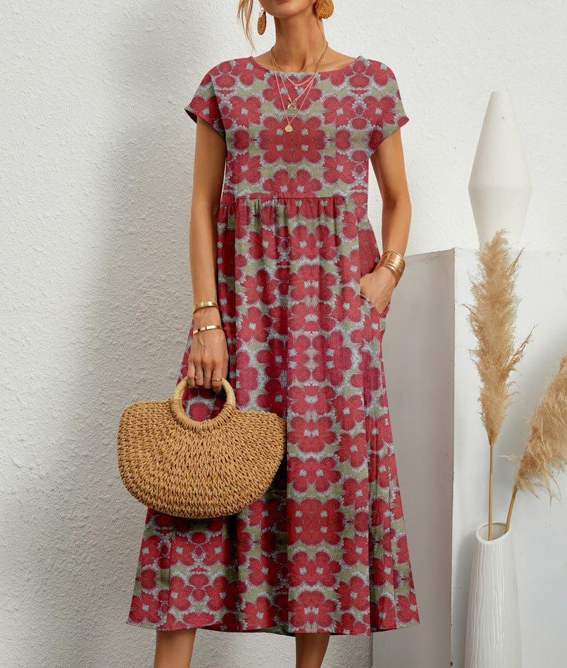 Nona - Elegant Floral Dress with Flattering Design