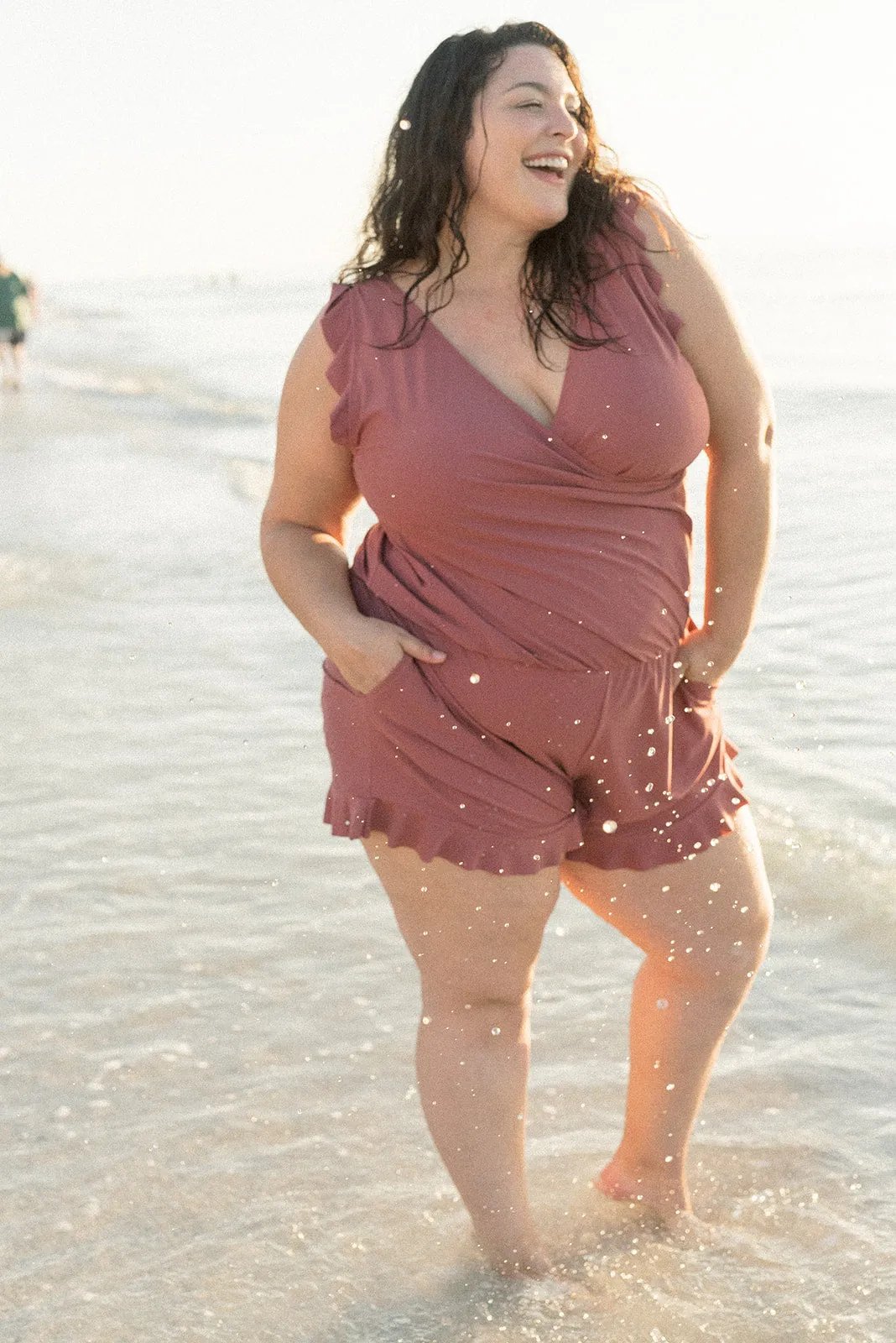 Melisande - Swimsuit with ruffles and integrated bra
