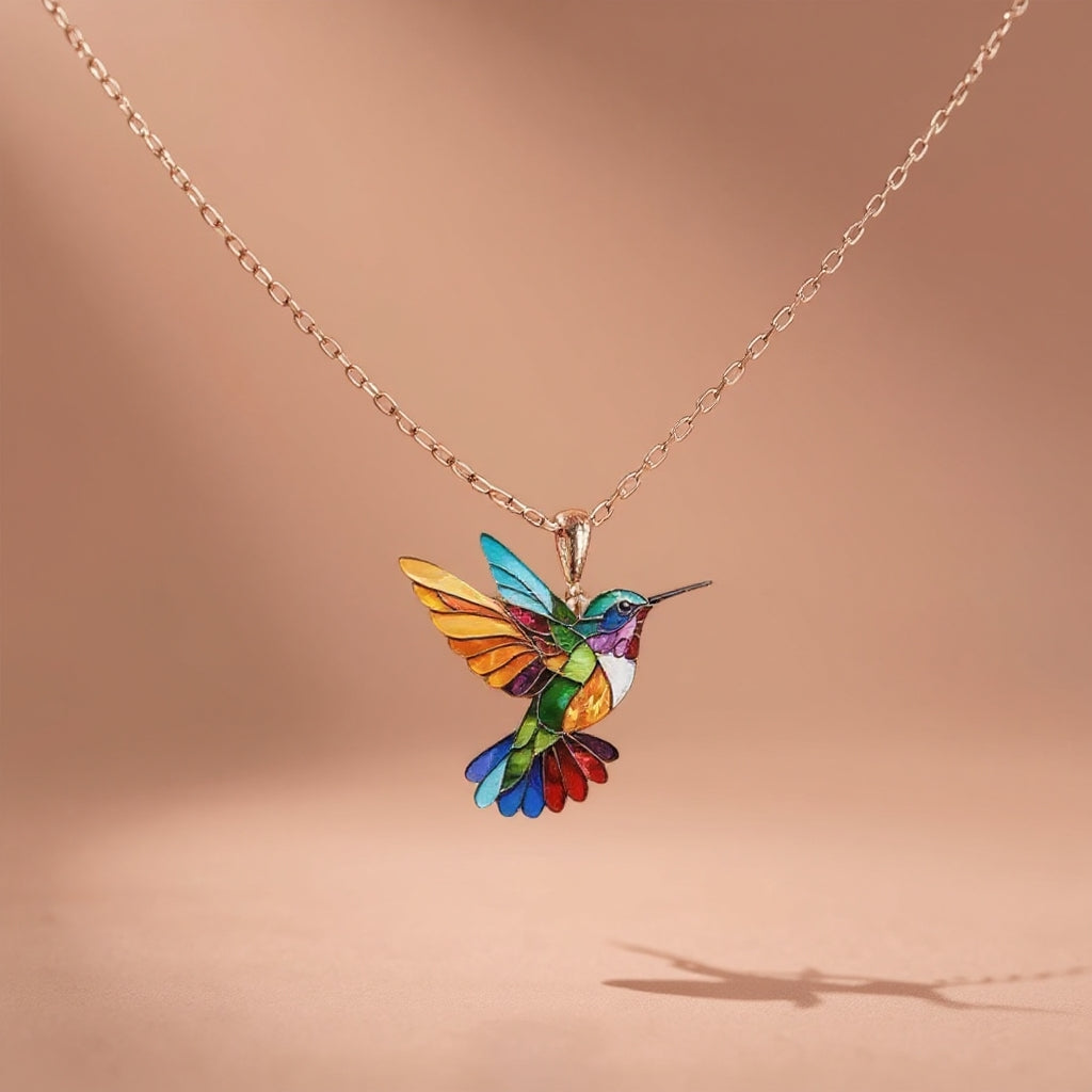 Helirianne - Elegant Hummingbird Necklace and Earrings