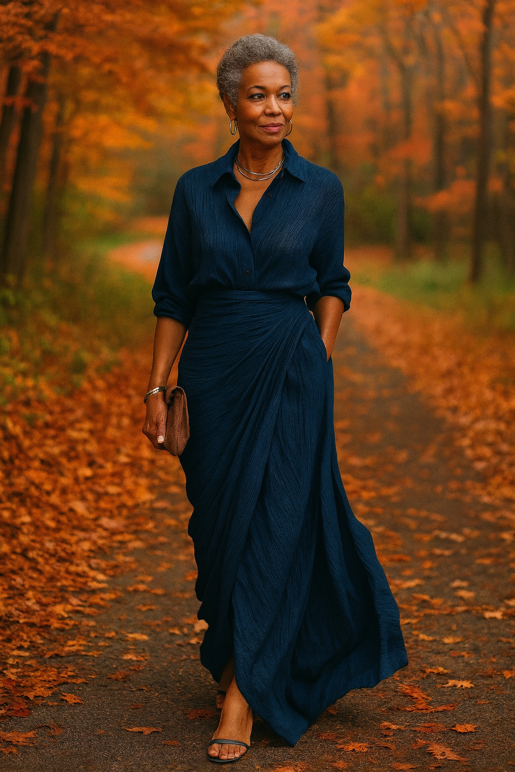 Tavianne - Elegant Maxi Ocean Dress for Women