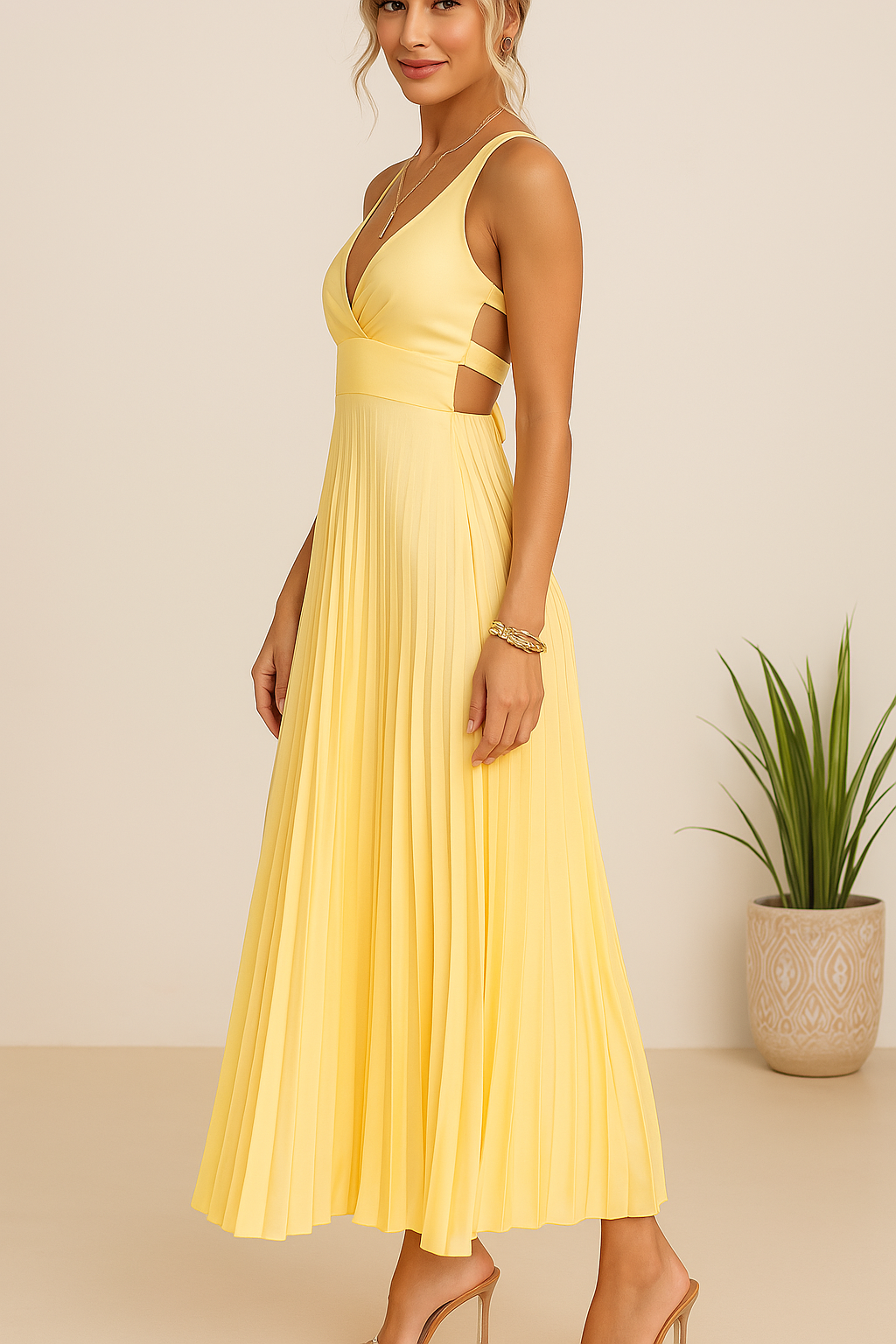Oria - Elegant Pleated Dress
