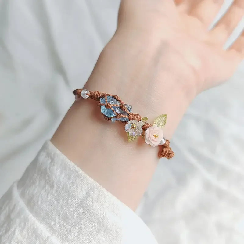 Elyssavine - Bohemian Flower & Crystal Bracelet