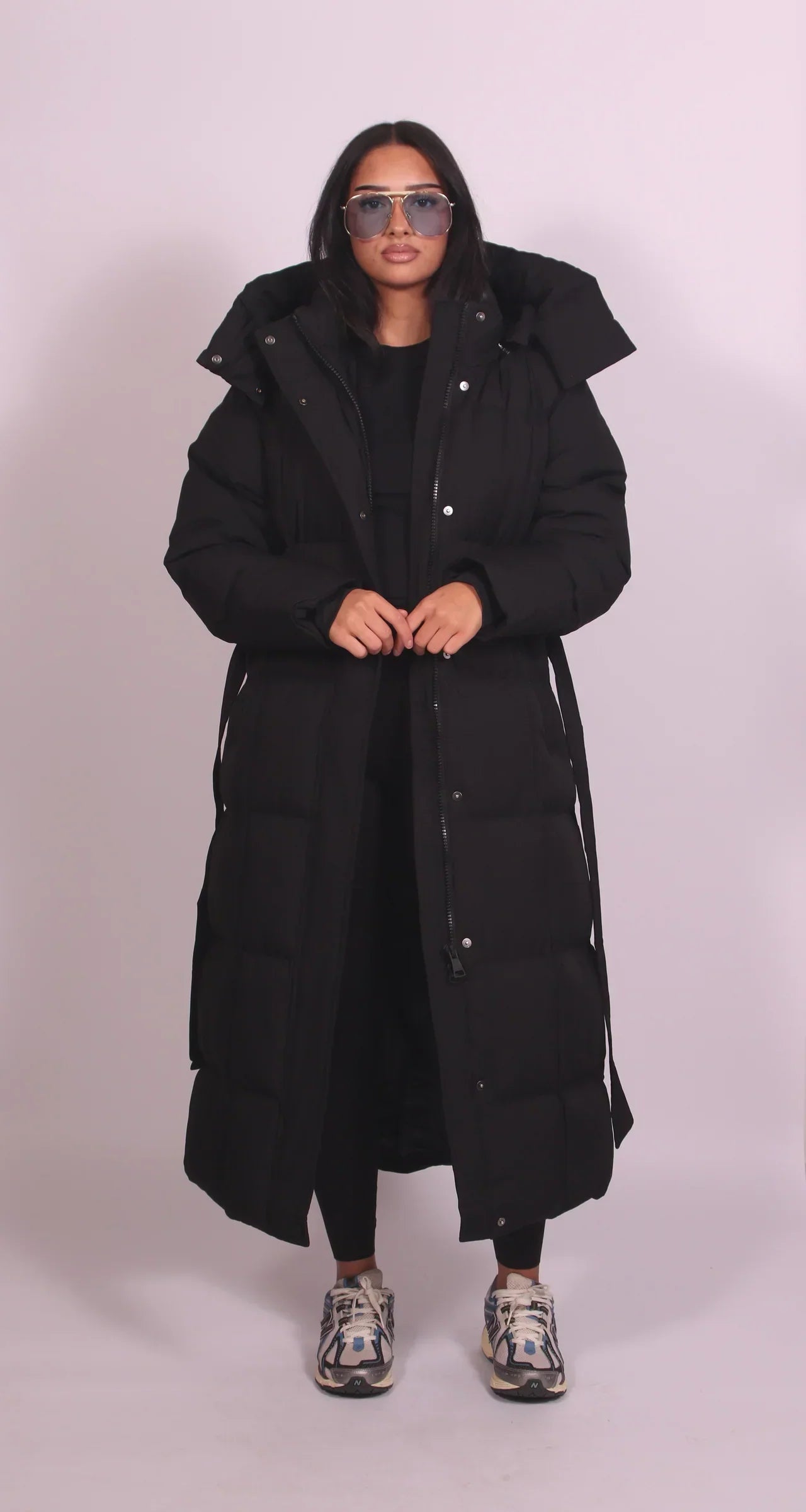 Averlisse - Long Belted Puffer Coat