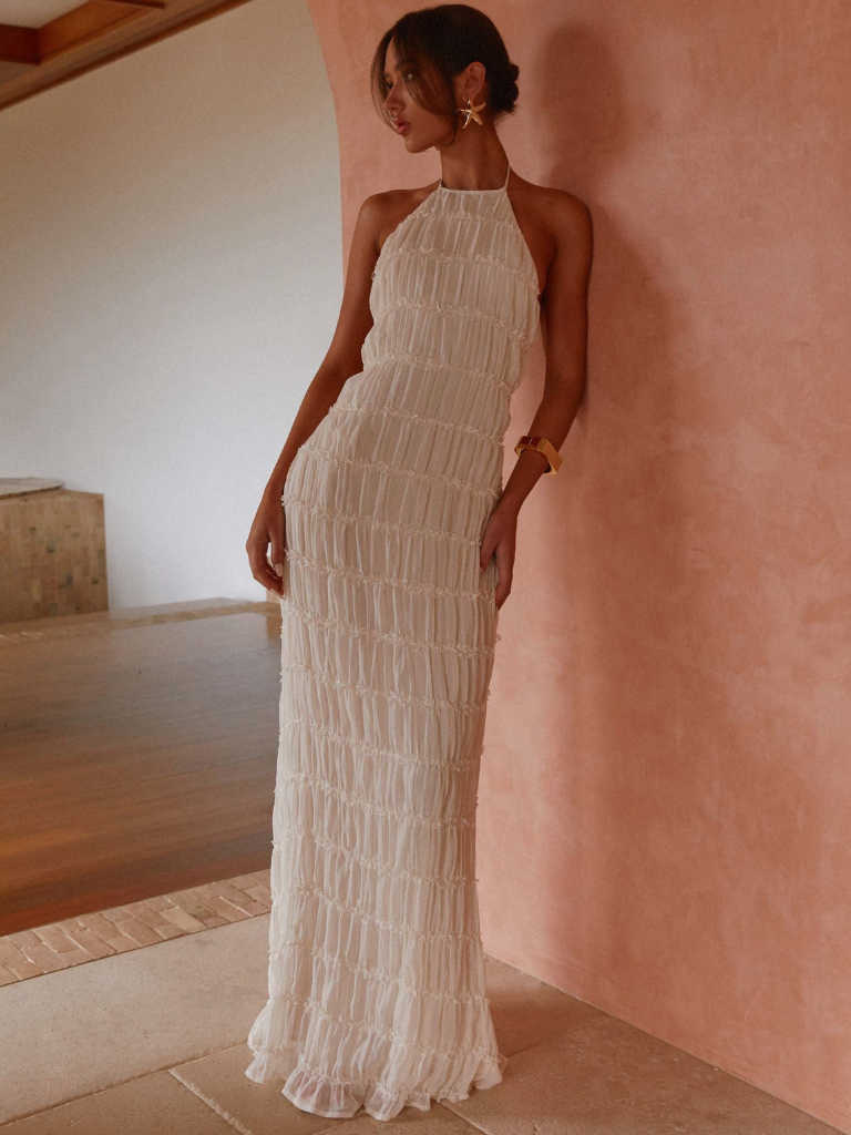Olga - Halter Neck Long Dress