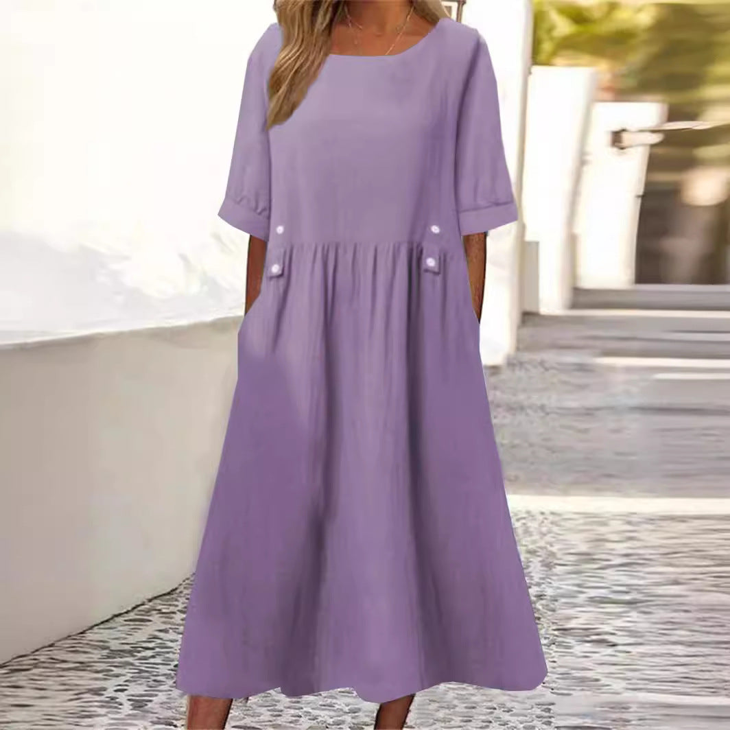 Amaris™ - Elegant and Comfortable Cotton Linen Dress