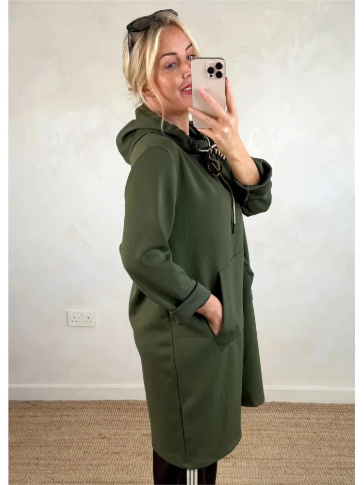 Cyralina - Elegant A-Line Hooded Dress for Juniors