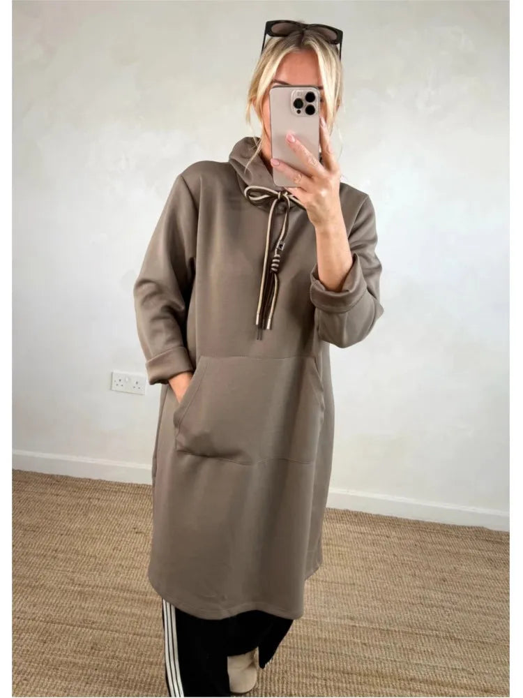Cyralina - Elegant A-Line Hooded Dress for Juniors