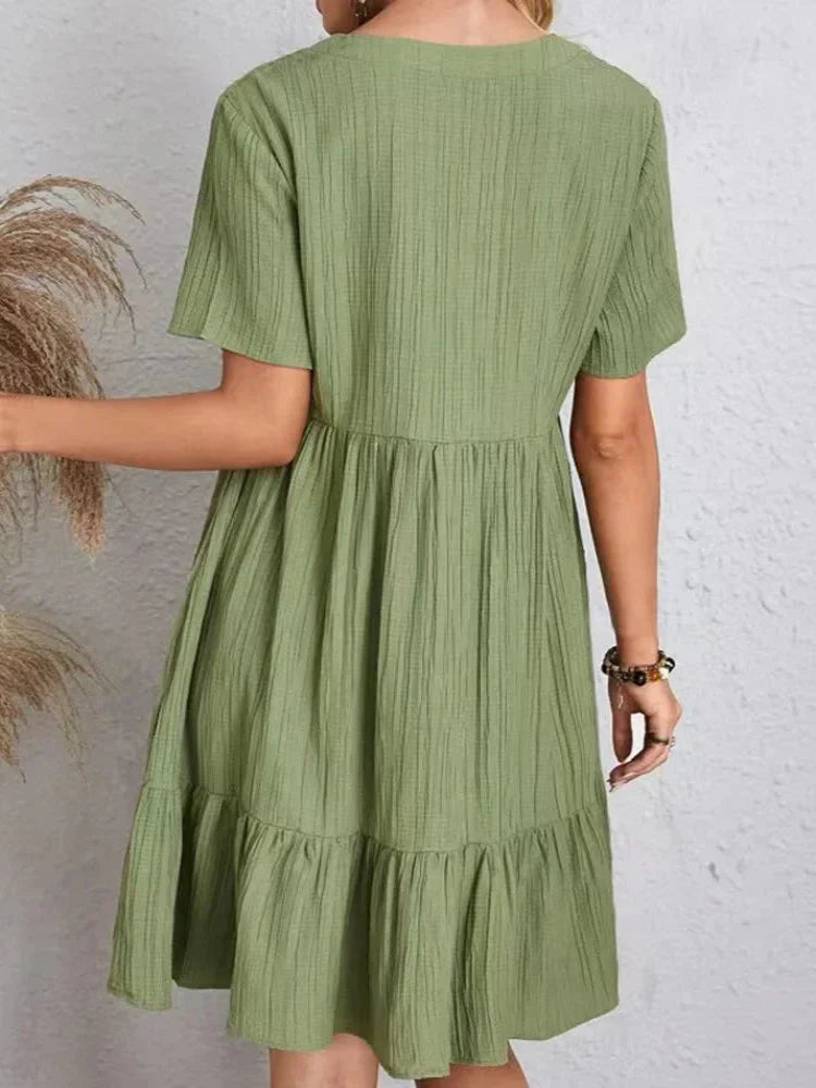 Orlanda - Elegant Tummy Flattering Dress