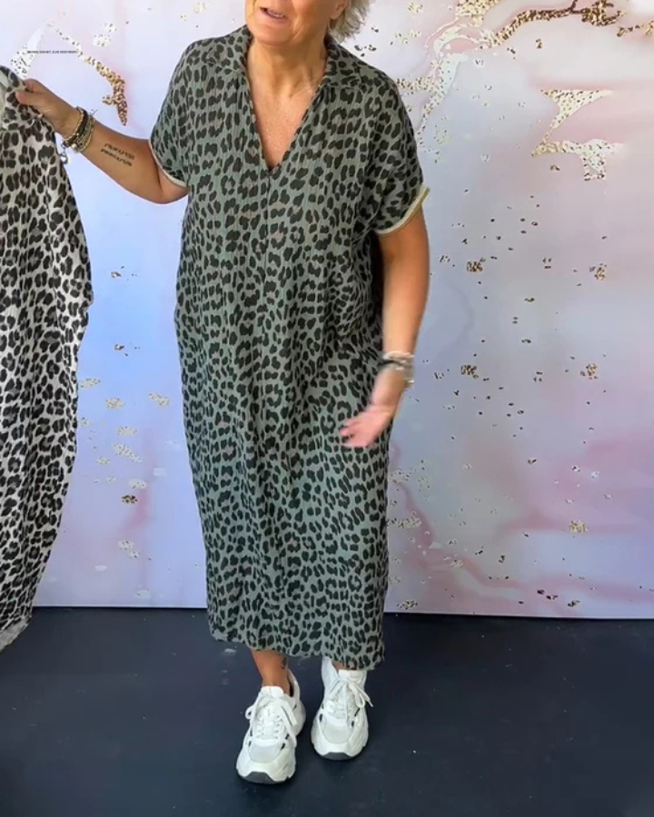 Jaylinn - Elegant Leopard Dress