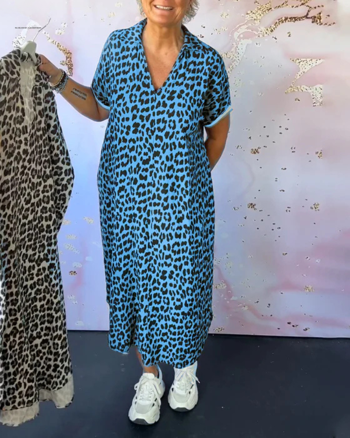 Jaylinn - Elegant Leopard Dress