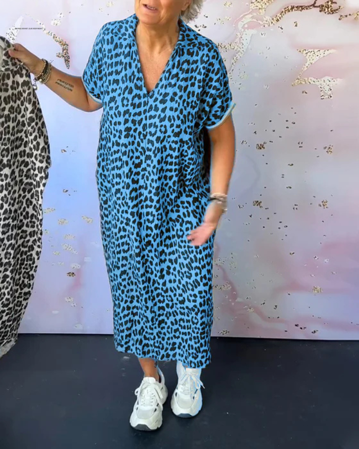 Jaylinn - Elegant Leopard Dress