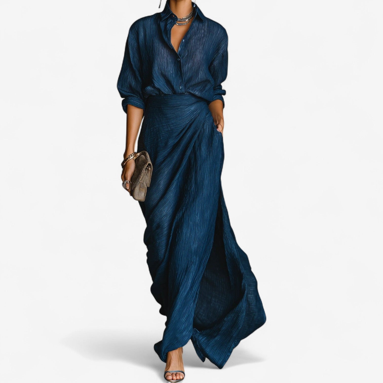 Tavianne - Elegant Maxi Ocean Dress for Women