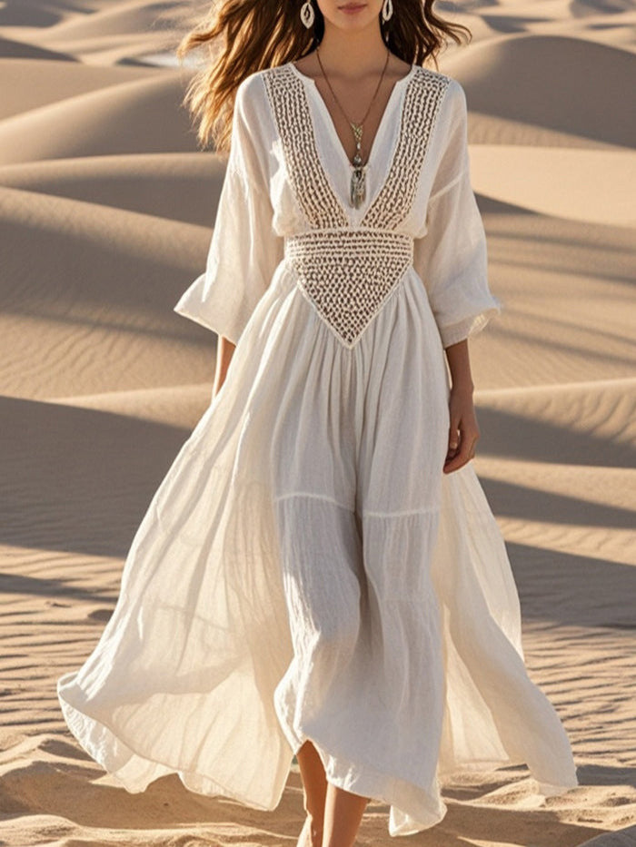 Yelina™ - Vintage Bohemian Style Dress for Free and Natural Elegance