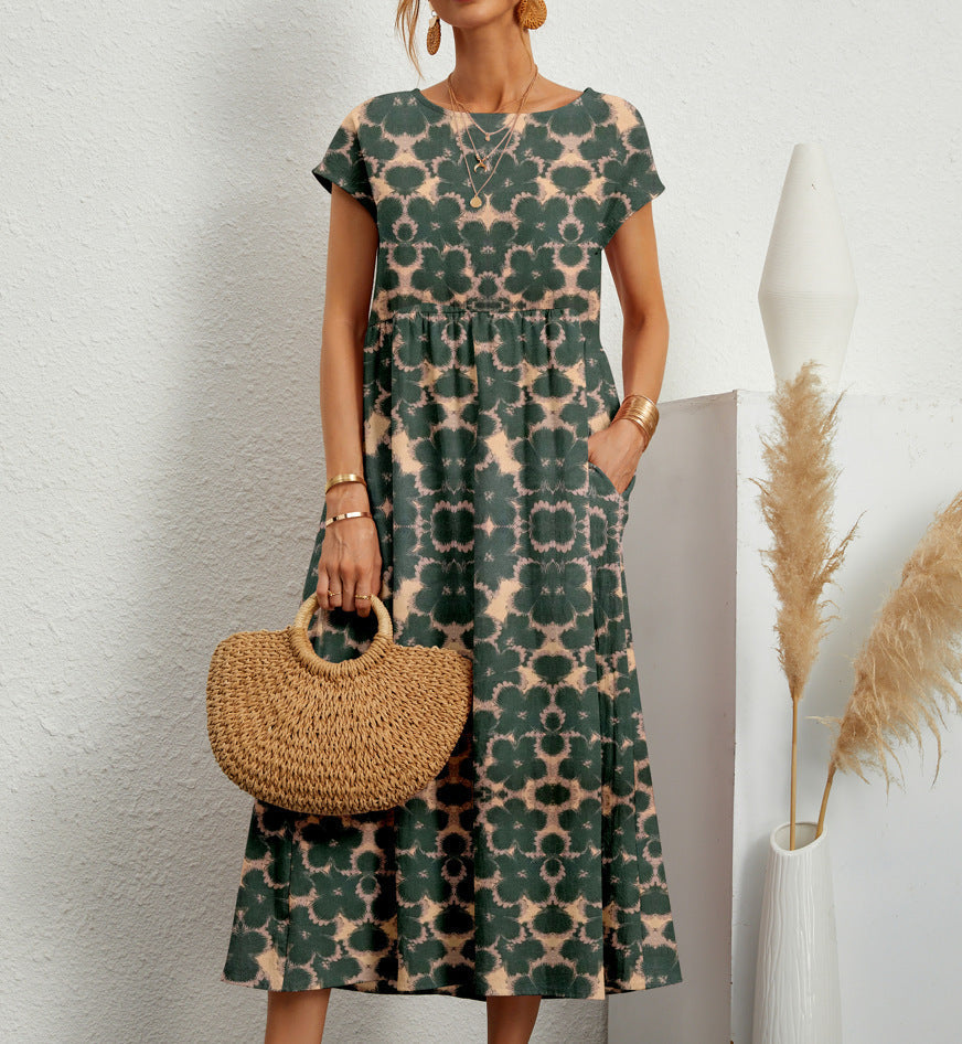 Nona - Elegant Floral Dress with Flattering Design