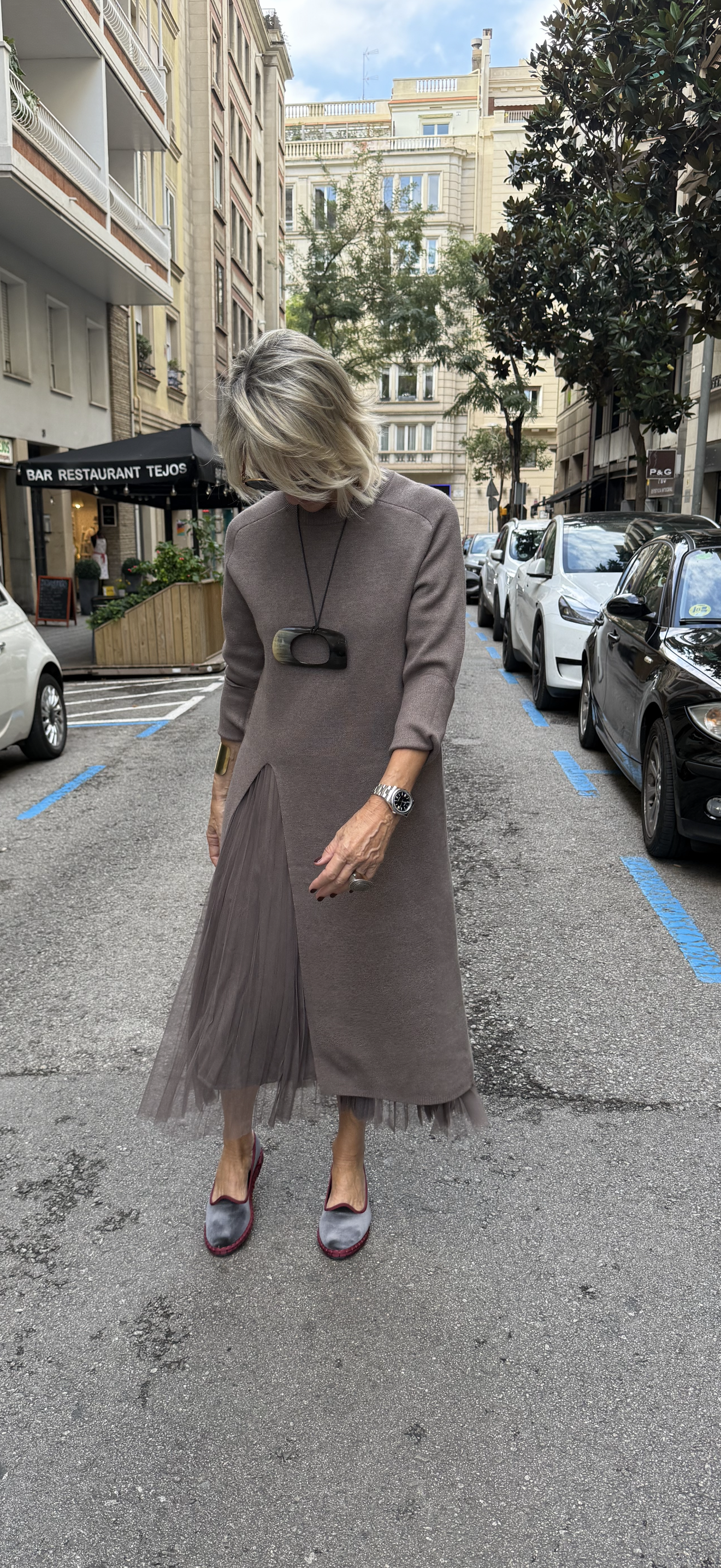 Gwenirra - Elegant Knitted Tulle Dress