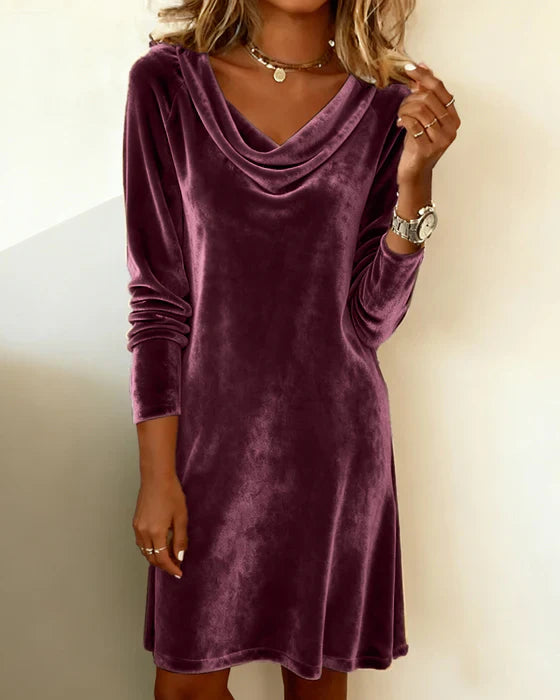 Rhosellea - Velvet Dress for Women