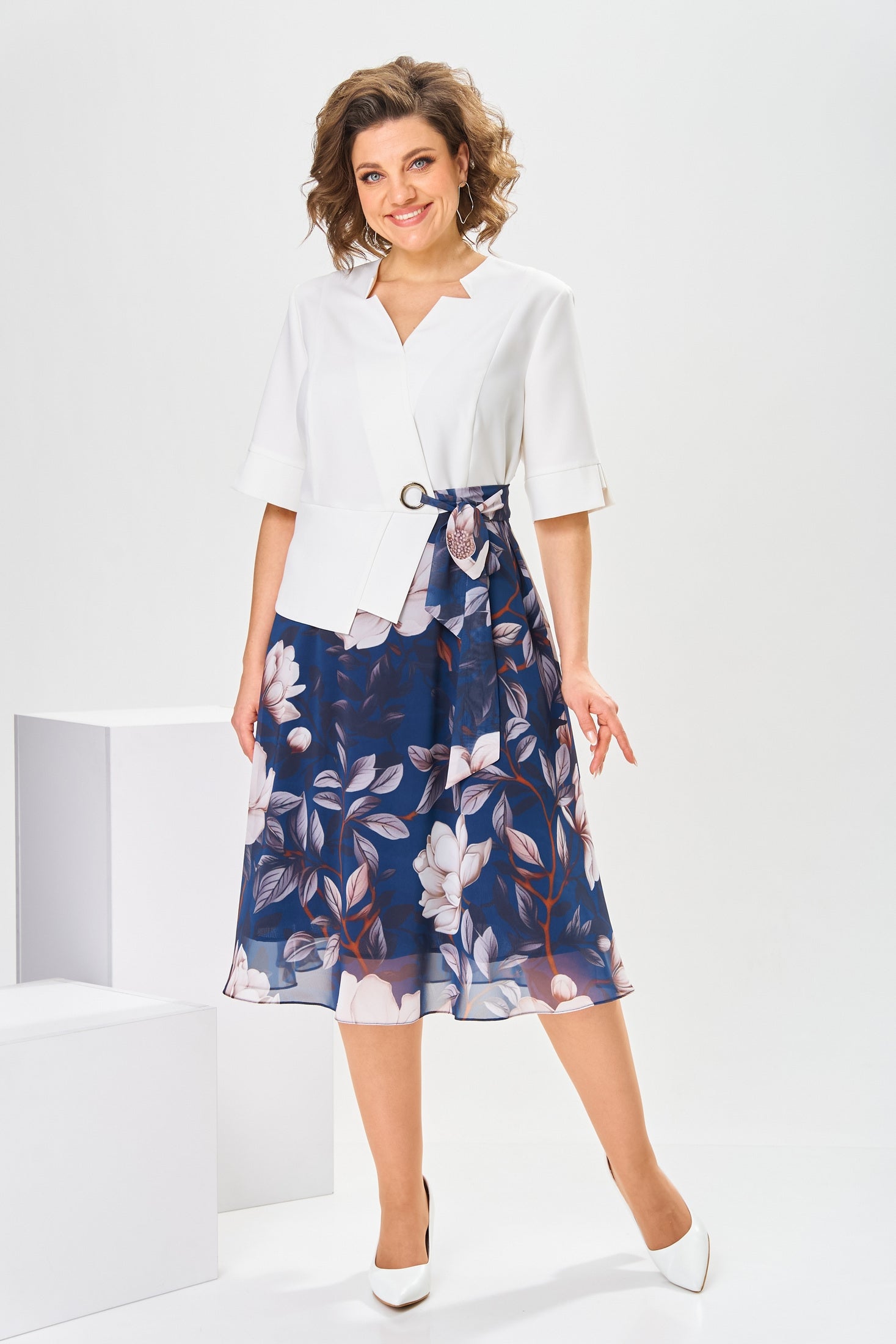 Adelisa™ - High Quality Cotton and Silk Dress for Natural Elegance