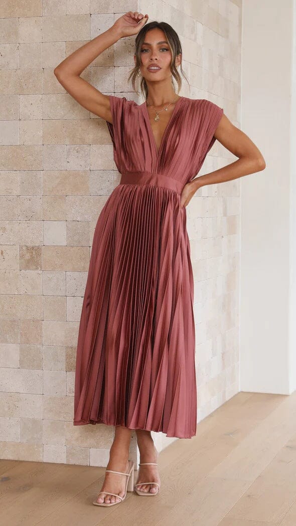 Solenne™ - Elegant Midi Dress